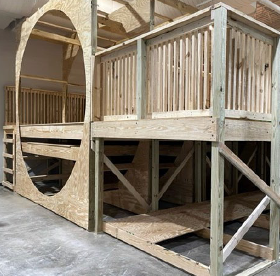 wood base structure fore RFID research fuselage