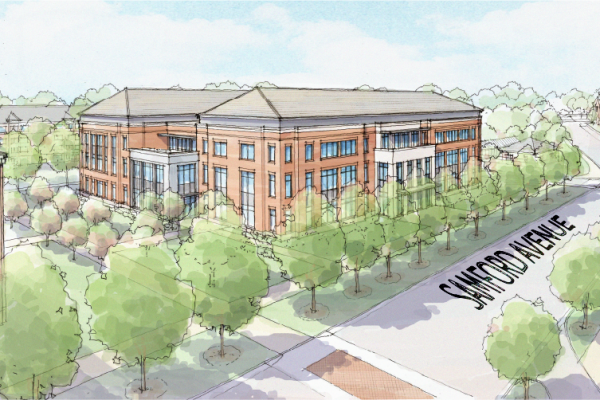aerial rendering of the new College of Education Building