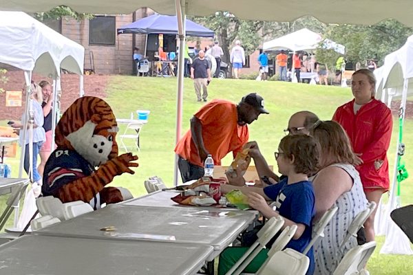 Lunch with Aubie is always a good time.
