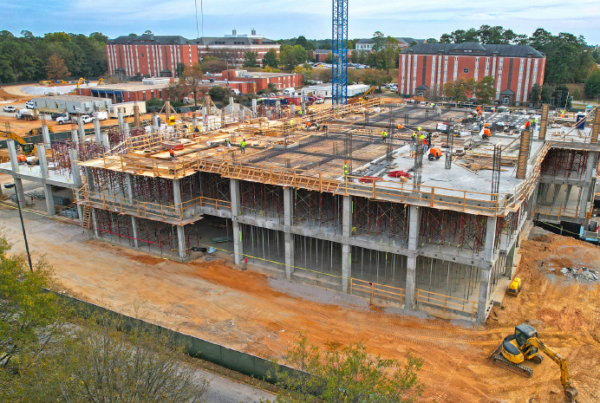 November Construction Update Cover of College of Education Building