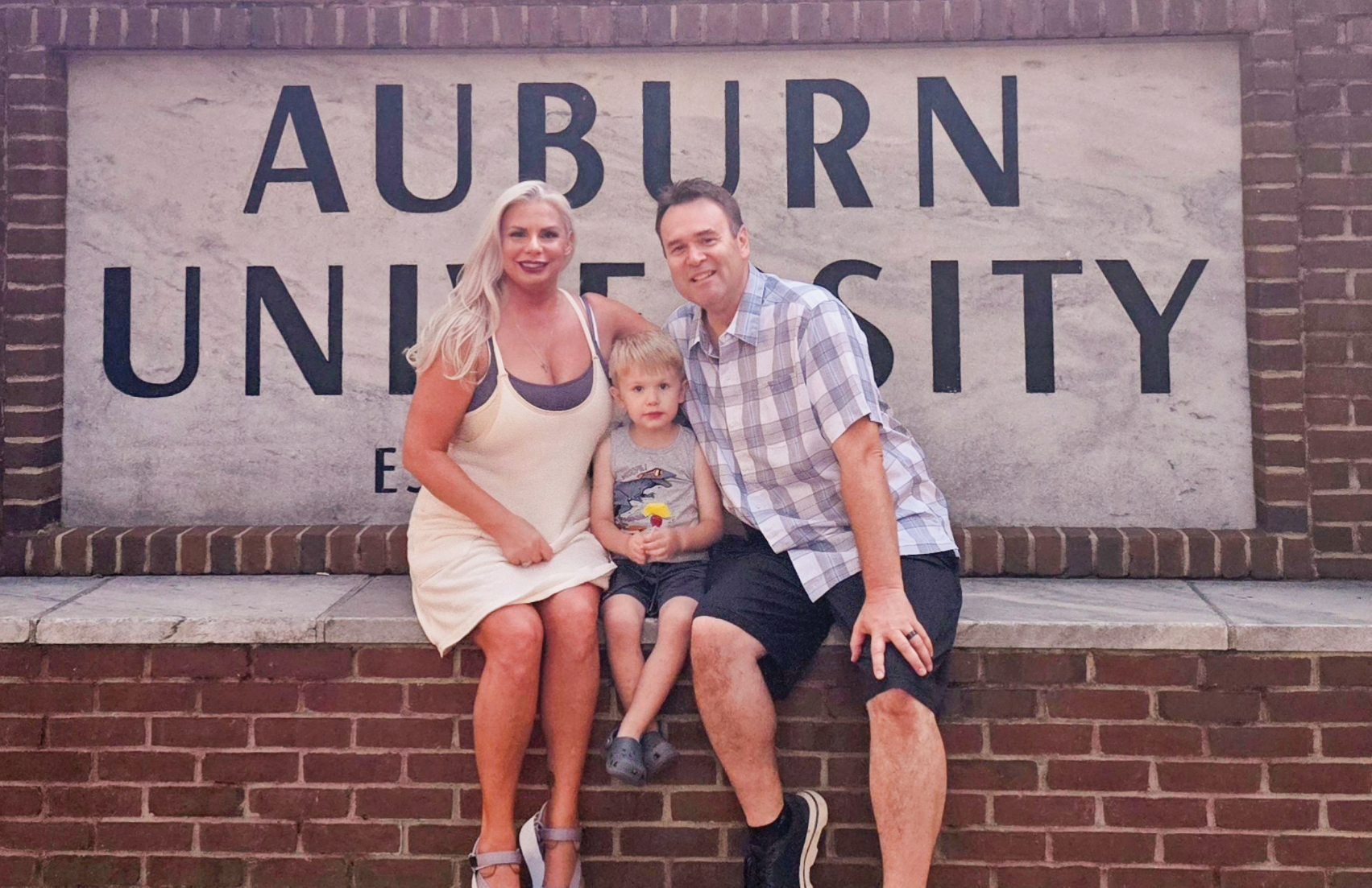 Kyle Cordie with his wife Stephanie, and son Lukas.
