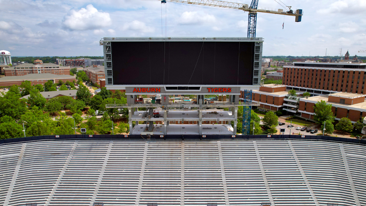 Jordan Hare North Endzone Video Board