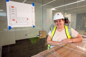 Whitney Brock managing the design, procurement and installation of furniture in the complex.