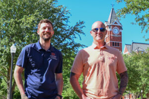 University Arborist Alex Hedgepath and Director of Landscape Services Justin Sutton